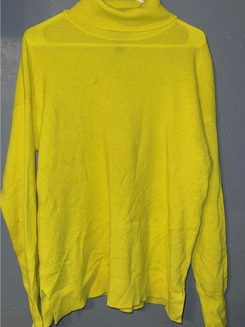 Halogen Bright Yellow Turtleneck Sweater